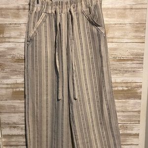 NWOT Size S Striped Canvas Pants